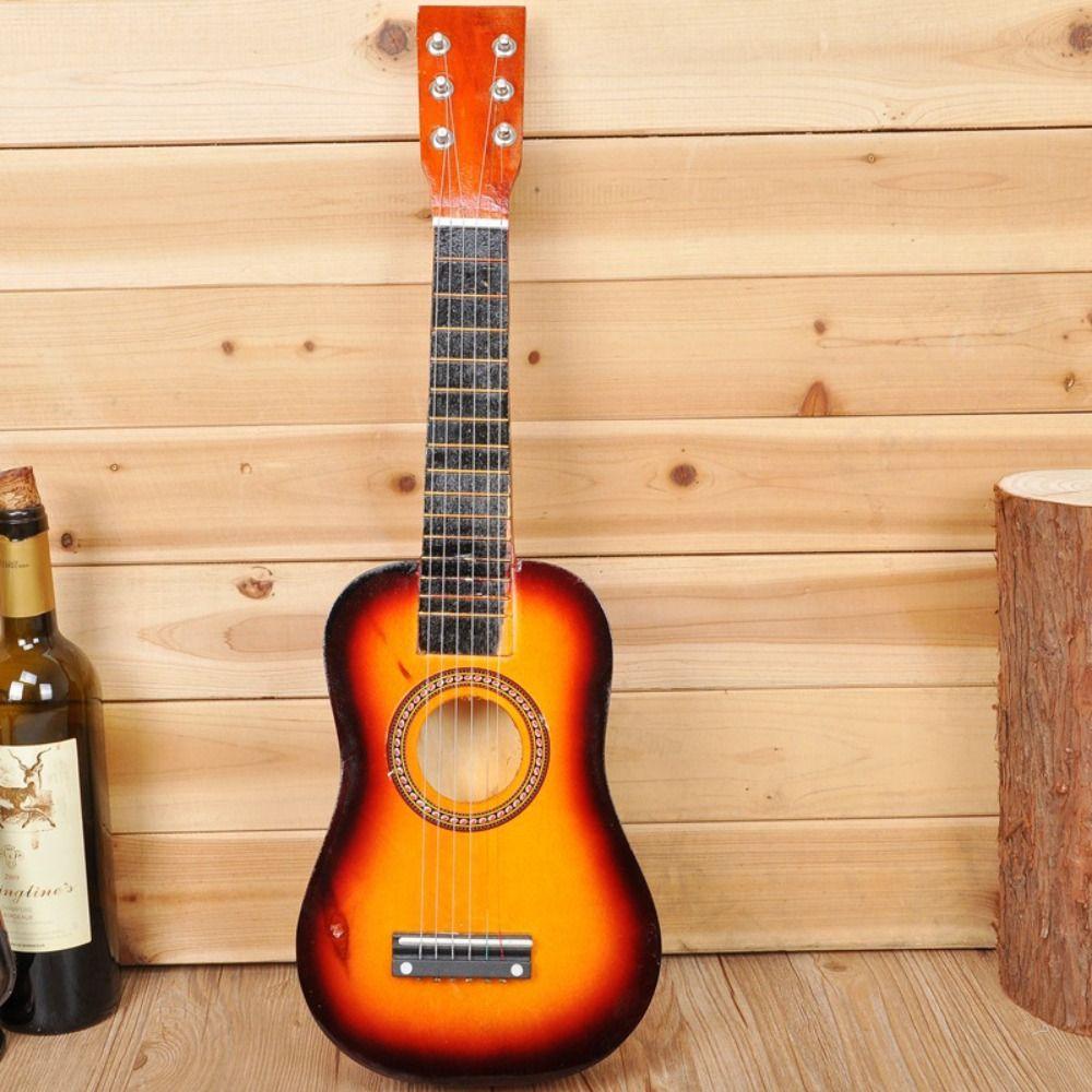 Solid Wood Children's Guitar Classical Musical Instrument Toy  Play Activity