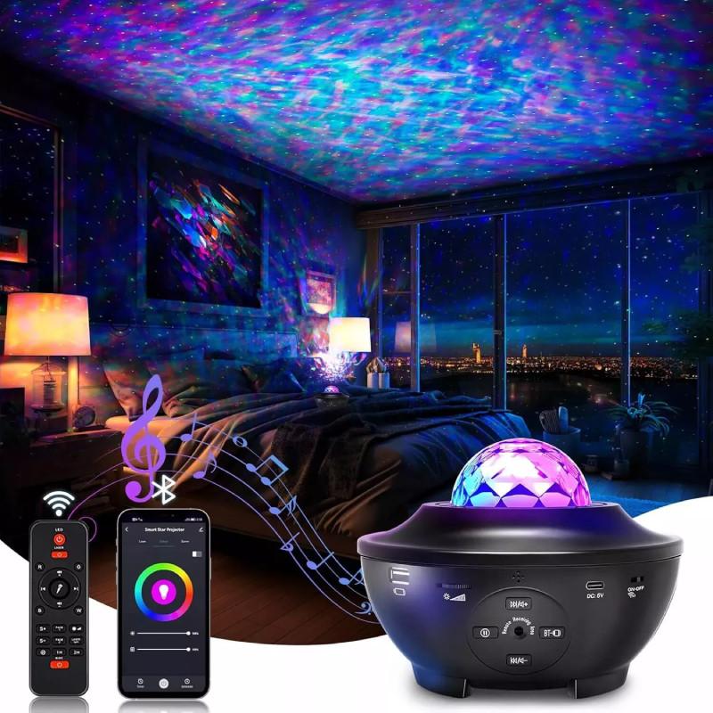 Galaxy Projector Led Light Starry Sky Star Remote Bluetooth Music Lamp Night