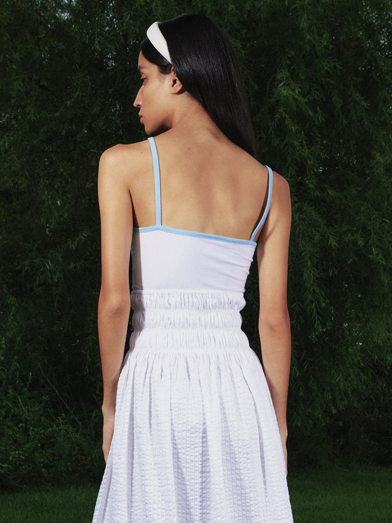 KIJUN Sanremo Tank Top Off-White Sky Blue
