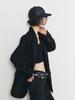 HALF DEVIL US Striped Roll-Up Slacks_Black