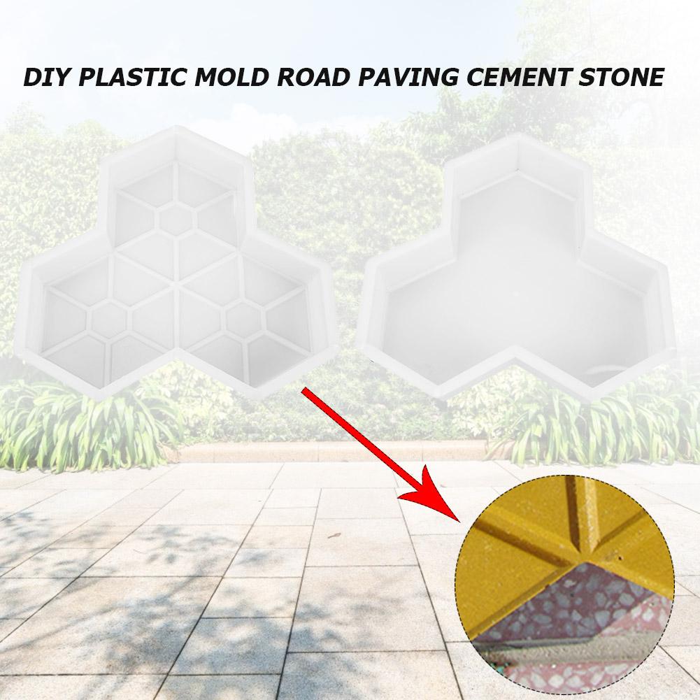 DIY Concrete Molds Reusable Paving Mould Home Garden Floor Road Concrete Stepping Flower Garden Brick Wall Decorative Mold