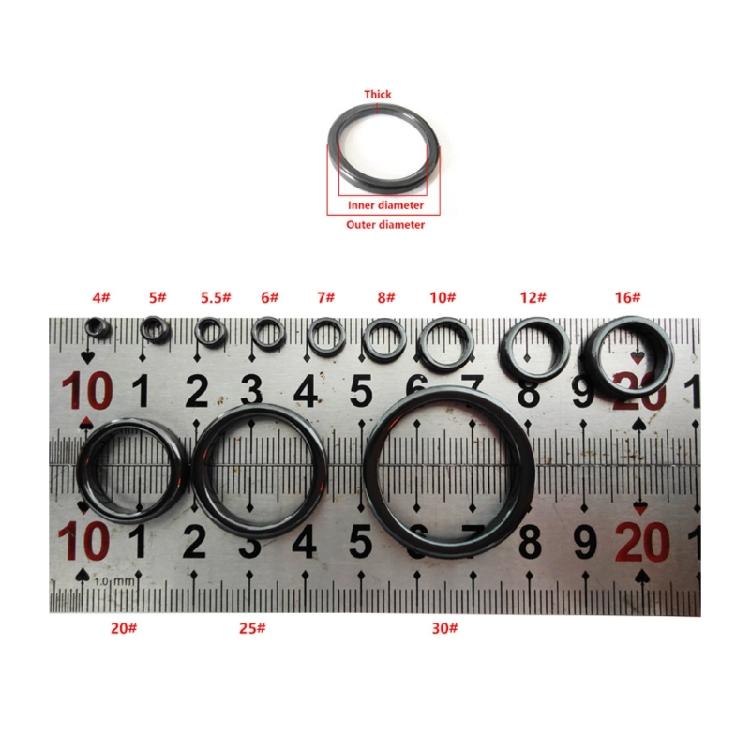 48Pcs Fishing Poles Eyelet Ceramic Insert Fishing Rod Guide Eye Ceramic Rings Ceramic Wear Heat Conduction Repair Part