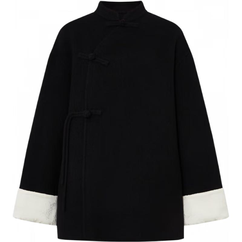 

MO&Co. Женское шерстяное пальто в новом китайском стиле с вышивкой цветущей сливы S