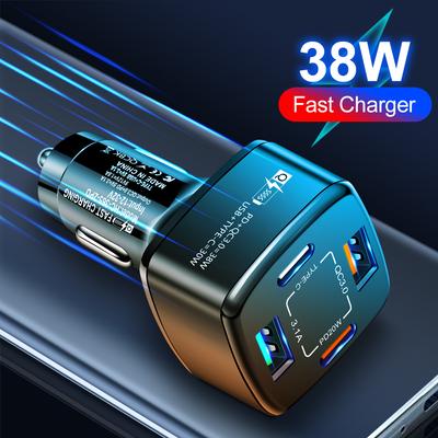38w Dual Qc3.0 Pd Tipo-c Caricatore Adattatore di Alimentazione Carica Rapida Caricabatteria Per Auto Kit Vivavoce Per Auto Per Auto Dvr radio Accessori Auto