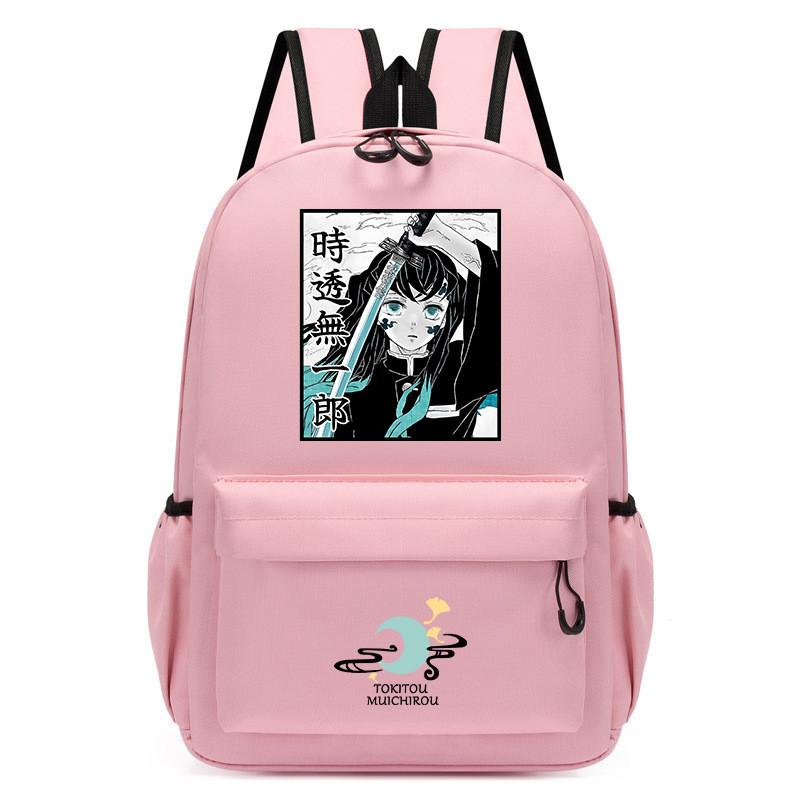 Student School Demon Slayer Print Backpack Casual Waterproof Small Bag
