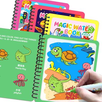 Kids Montessori Reusable Coloring Book Magic Water Drawing Book Painting Drawing Toys Sensory Early Education Toys for Kids