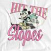 Disney Unisex Adult Hit The Slopes Mickey Mouse T-Shirt