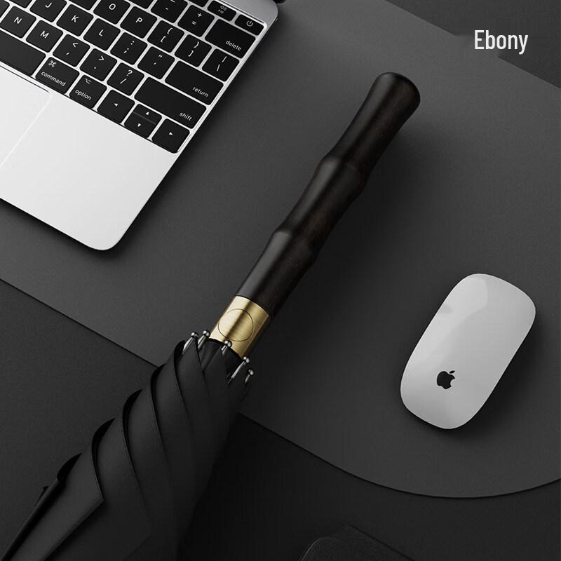 ZUODU ZD202 Black Sandalwood Long Handle Umbrella