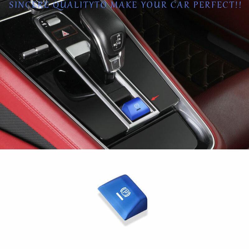 For Porsche Panamera 2017-2024 Blue Alloy Console Electronic Handbrake Cover 1pc