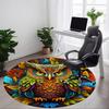 1pc Owl Nature Office Round Area Rug, Indoor Mat Suitable For Office, Under Office Chairs Bedroom Living Room Home Decor, Room Deco