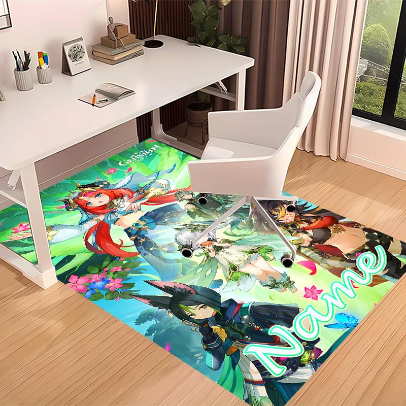 Custom personalization Genshin Impact characters Print Area Rug - Soft, Washable Non-Slip Indoor Mat,Living Room,Home&Office Decorative Rug