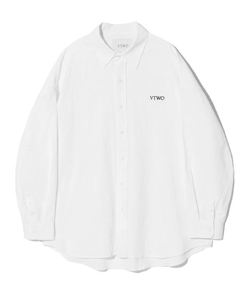 V2 Oversized Logo Linen Shirt_White White/M