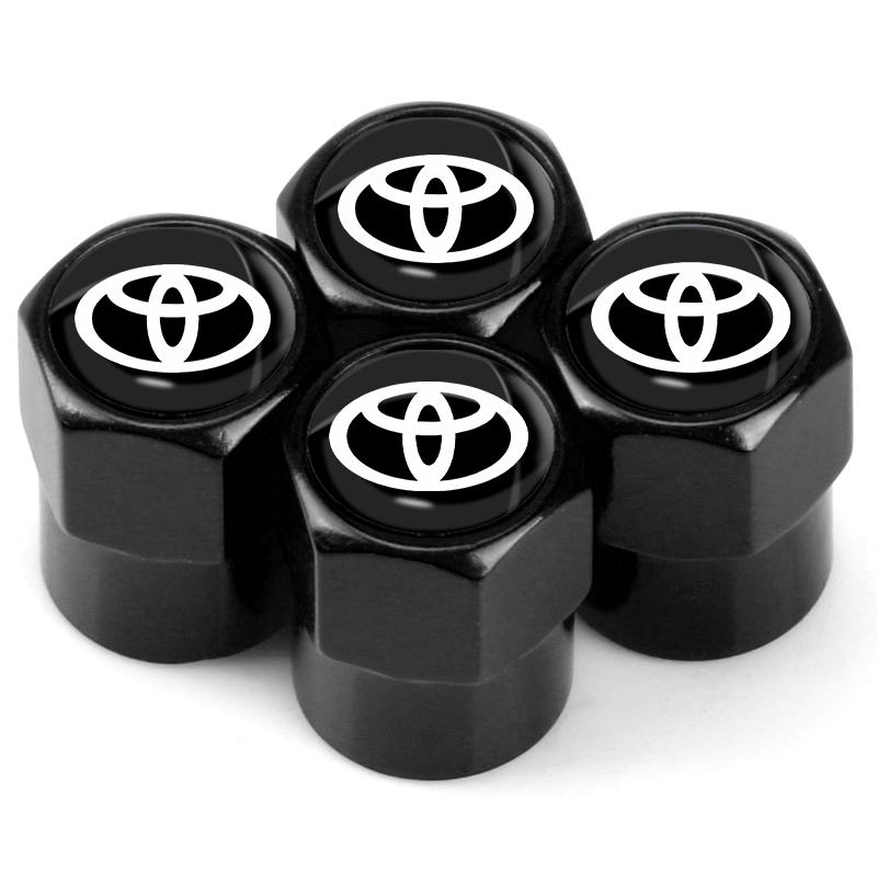 

For Toyota 2026 Hot Hub Caps 4PCS Metal Car Wheel Tire Valve Caps Stem Cover Car Accessories For Toyota Corolla Yaris Rav4 Avens
