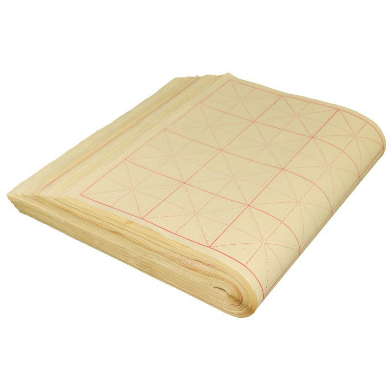Handmade Fuzzy-Edged Rice Paper for Calligraphy Practice - Half-Raw, Half-Ripe Xuan Paper