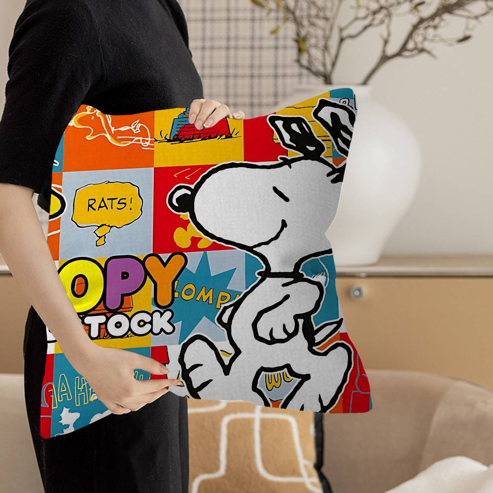 S-Snoopy Cartoon Pillowcase Toon Gift Cushion Cover Bedroom Home Sofa Chair Seat Decor Pillow Case