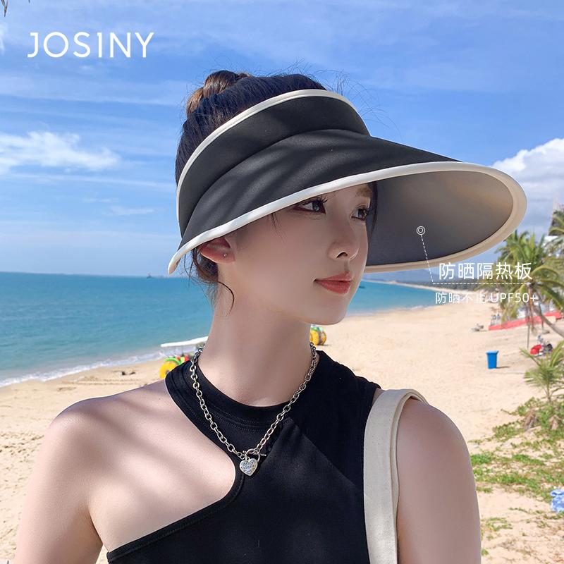 Solhatt dam UV-skydd sommar utökad brätte ansiktsskydd öppen topp utomhusresor mode mångsidig solhatt