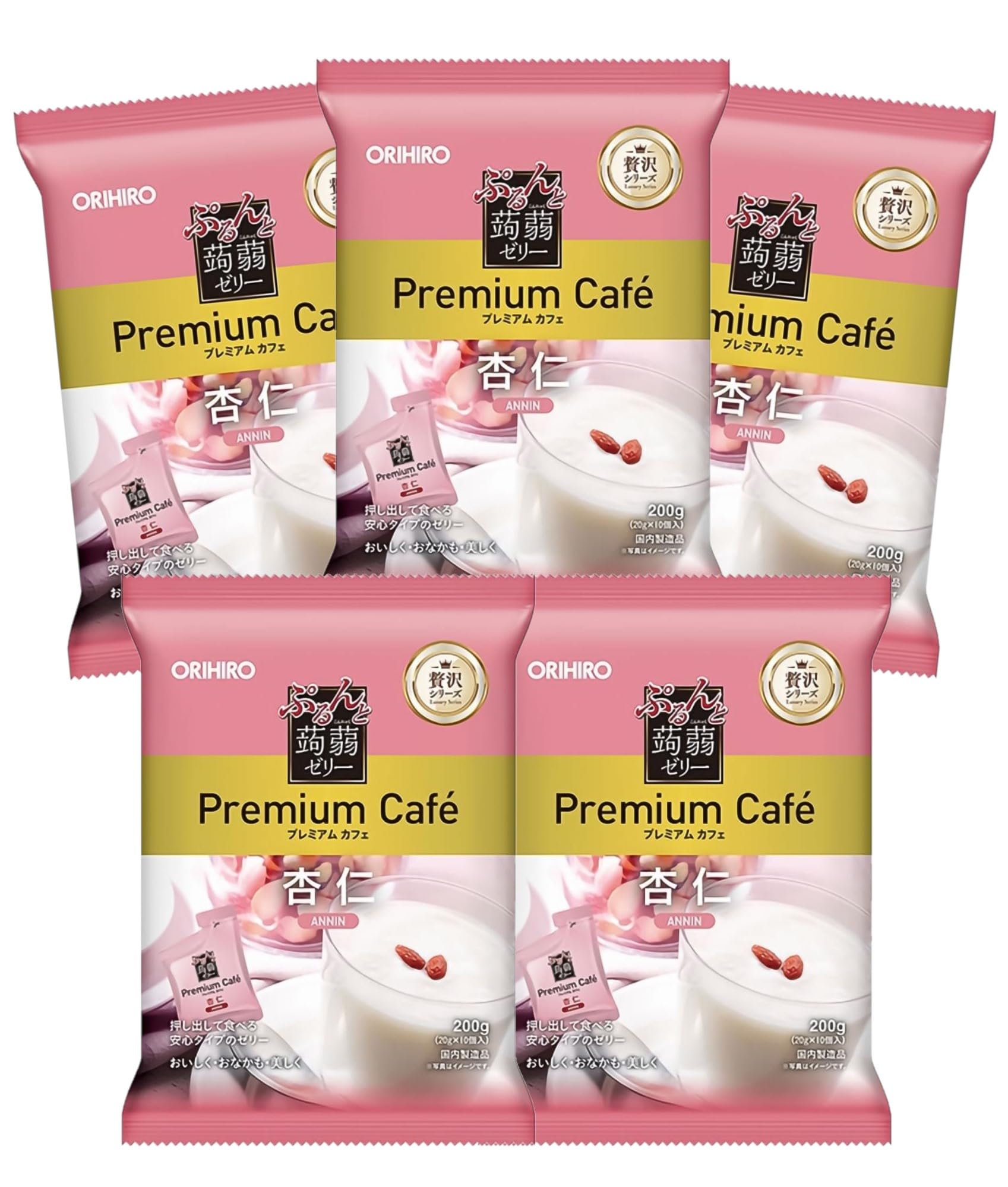 

Orihiro Purunto Konnyaku Jelly Premium Cafe Apricot x 10 x набор из 5 шт. (20г штук)