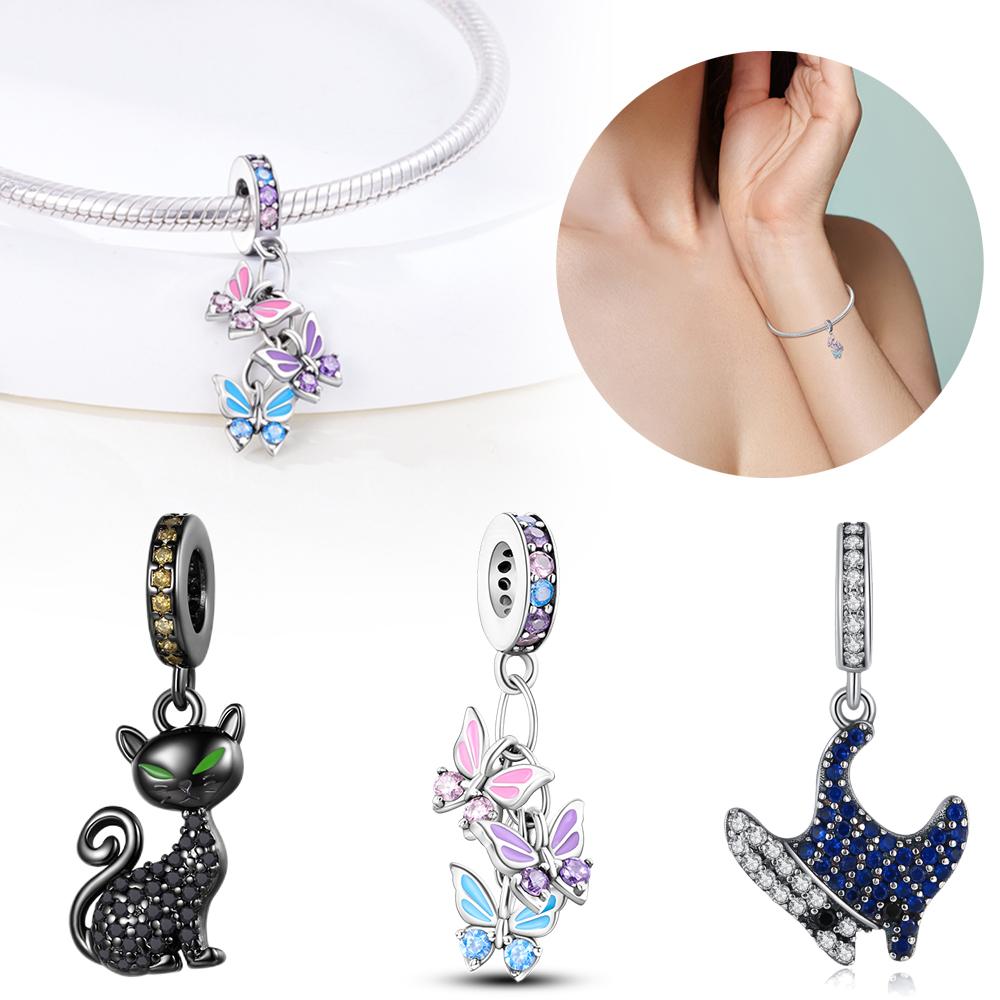 Butterfly Beautiful Tassel Pendants Copper Colors For Charm Copper Colors Genuine Bracelets For Jewellery Crafting