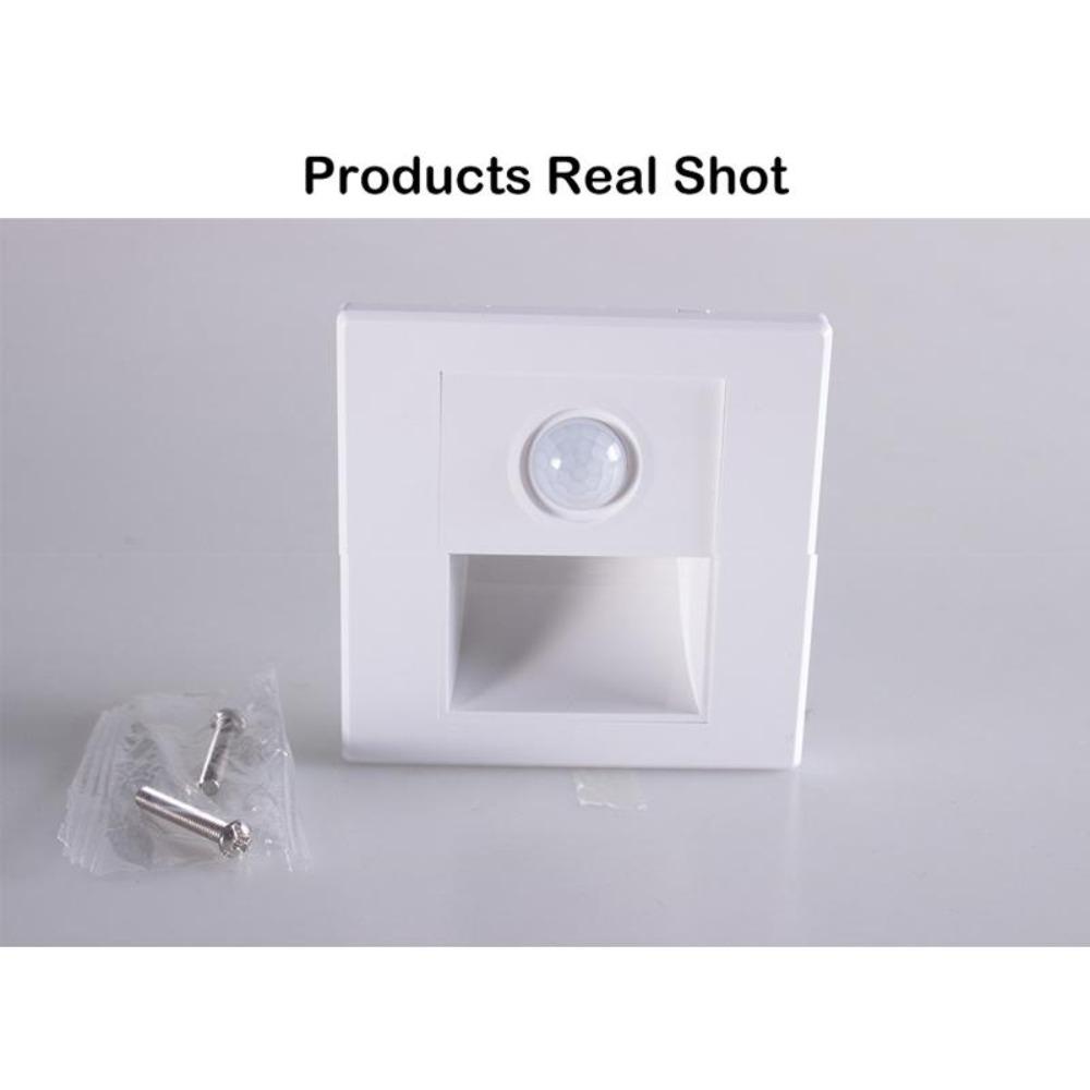 PIR Motion Sensor Wall Lamp Switch Human Body Sensor Footlights  180° Sensor Range for Porch Corridor Corner Stair Lamp