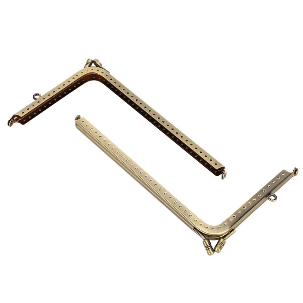 2pcs 18.5cm Length Bag Clasp Lock Alloy Material Metal Purse Frame Purse Frame Tailor Accessories