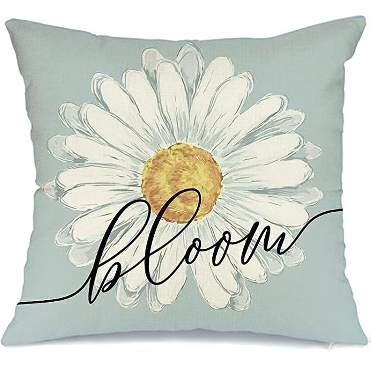 Daisy Sunflower Pillow Case Spring and Summer Home Decoration Pillow Case Pillow Case Cushion Case