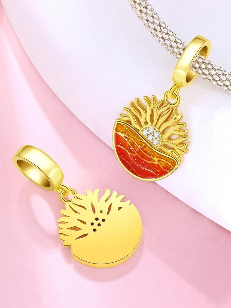 Charms Plata Copper Colors Sun Moon Stars Clips And Spacers Beads Pendant For Original Bracelet For Women Diy Jewelry Love Gift