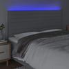 VidaXL LED Headboard Bedroom Furniture Double Bed Accessory Head of Bed Frame Interior Light Grey 3122578