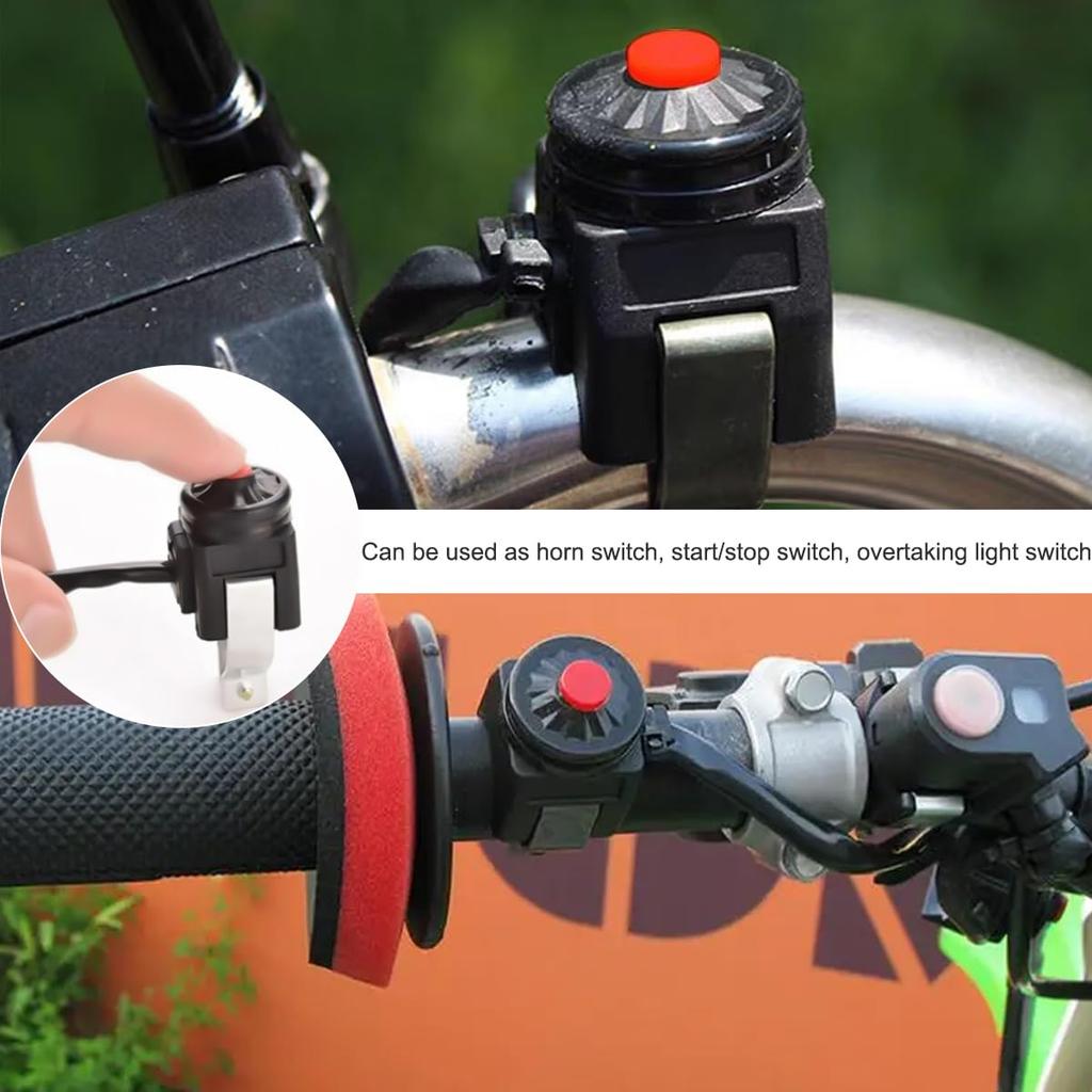 DAOKAI Bike Kill Stop Switch Universal Kill Switch Horn Button Stop 22mm 7/8inch Handlebar
