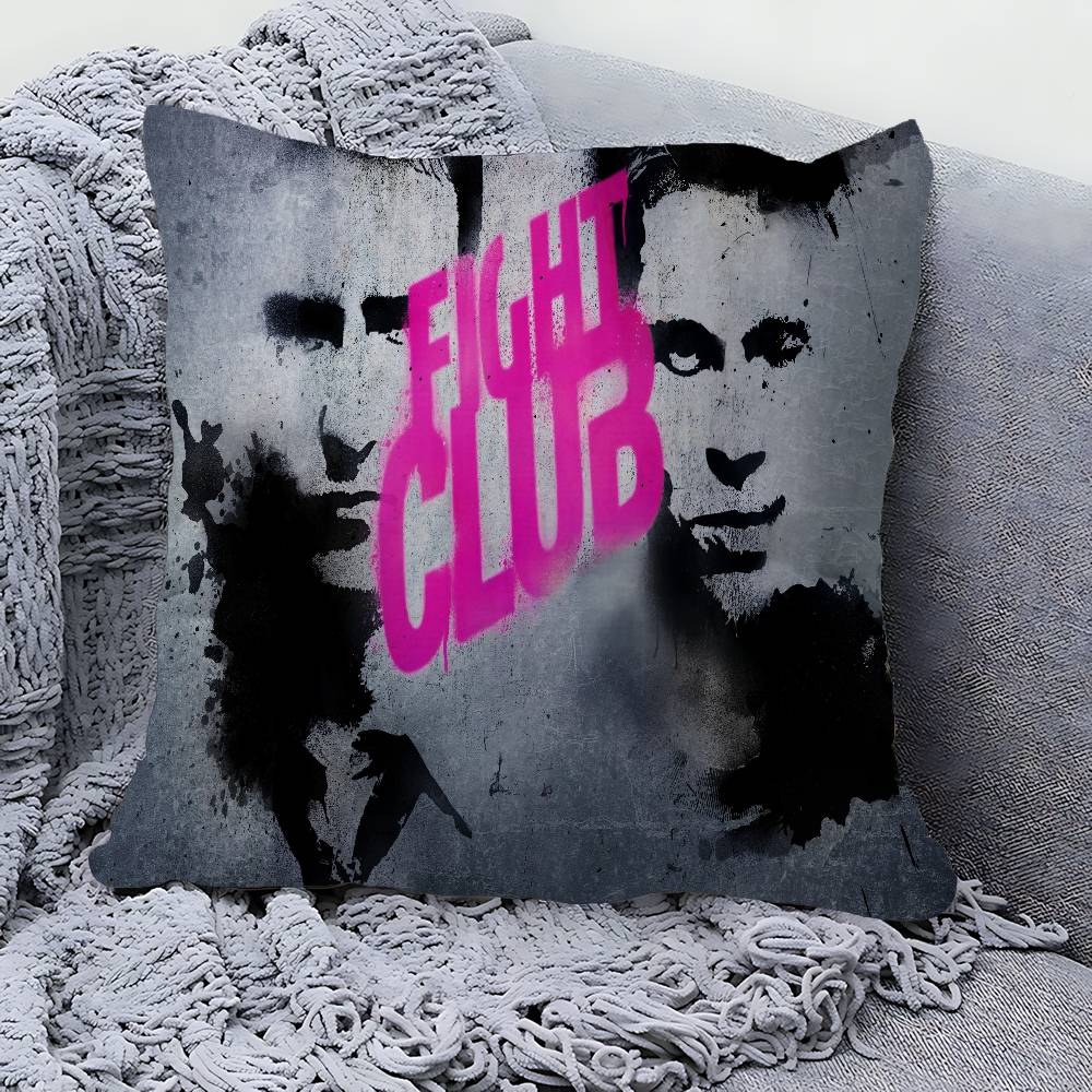 Movie Fight Club Cushion Cover Car Throw Pillow Case For Sofa Car Christmas Gift 40x40cm 45x45cm