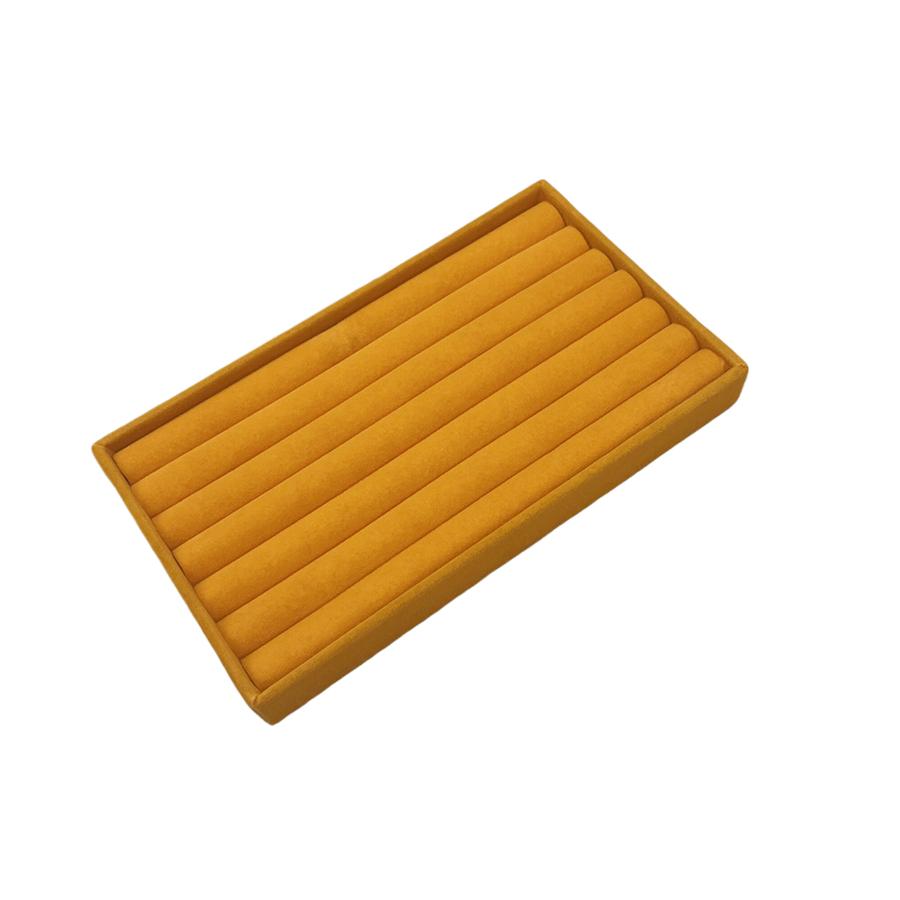 

1PC, Flocking Jewelry Box Jewelry Tray, Color: Yellow