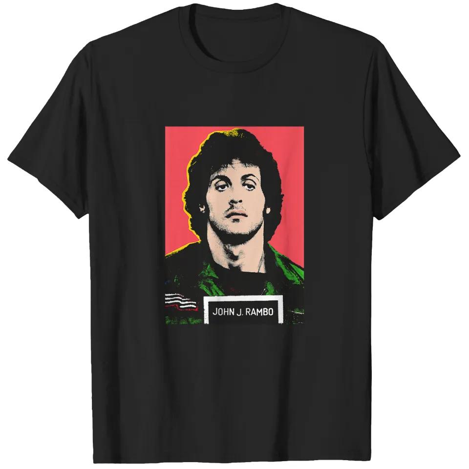 Sylvester Stallone Vintage Lässig Unisex T-Shirt Unisex Rundhals Baumwolle Kurzarm Y2k Oversized Mode Beliebtes T-Shirt Fans Geschenke