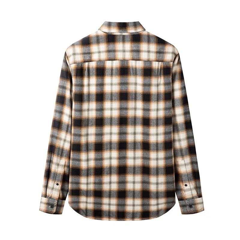 Timberland Check Print Outdoor Casual Long Sleeve Shirt Men shirts Black White A28XB-V09