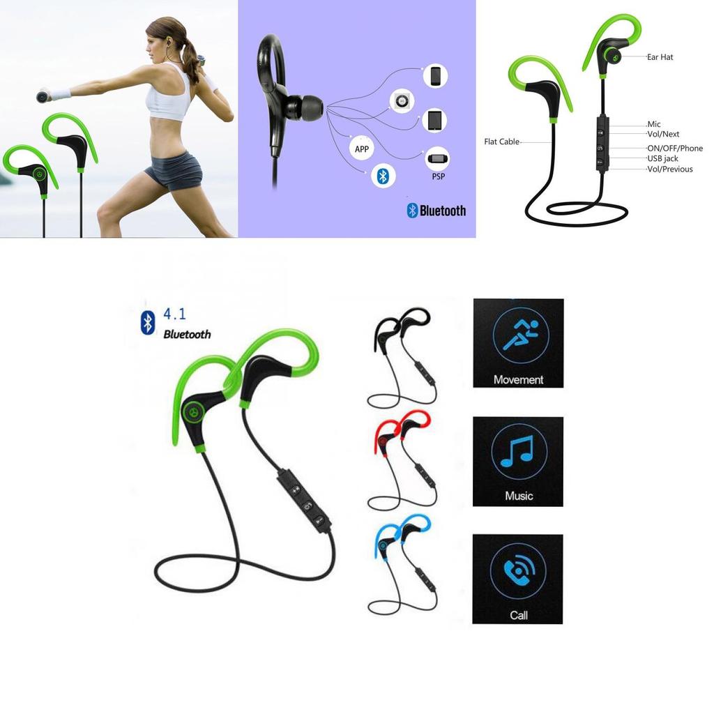 Universal Bluetooth 41 Wireless Stereo Earphone Earbuds Sport Headphone Headset
