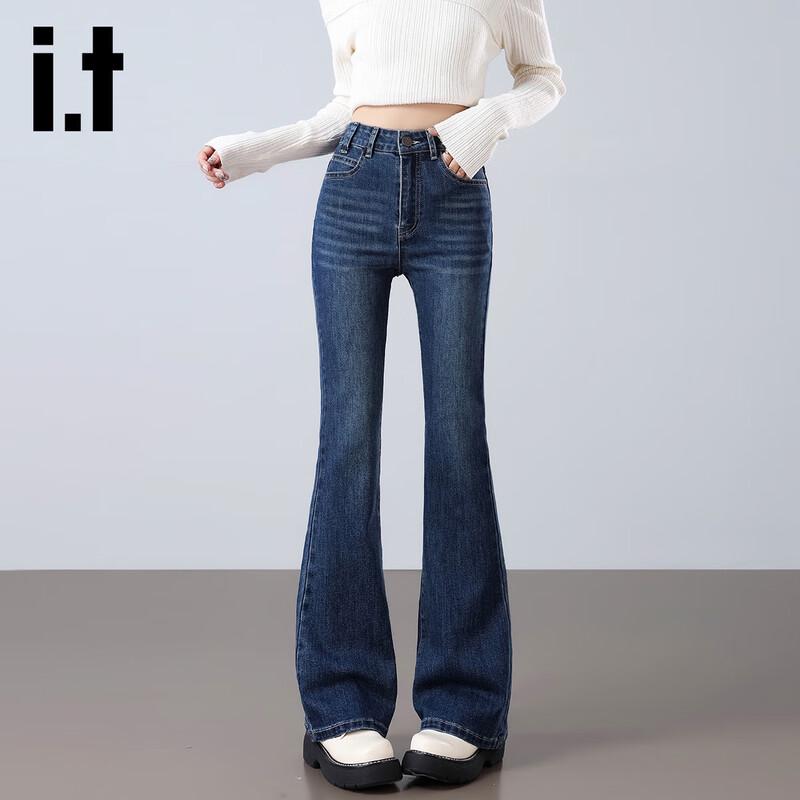 

izzue Women s High-Waist Flared Jeans L