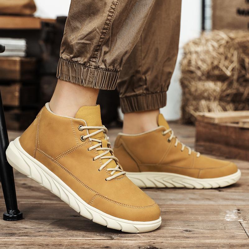 Fashion Male Low Top Walk Footwear Men Casual Leather Skate Shoes New Design Versatile Sneakers Lightweight Travel Men's Ankle Boots