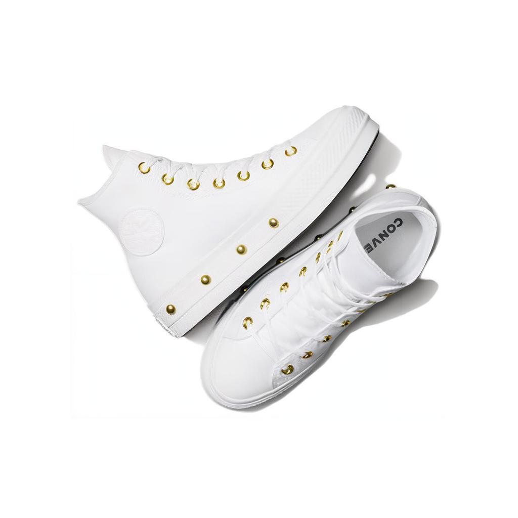 New Converse Chuck Taylor All Star Studded Lift Platform 'White Gold' Women's A06787C
