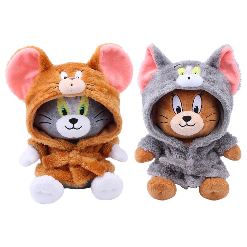 Genuine Tom and Jerry Plush Toy: Tom Cat in Bathrobe Costume - Birthday Gift for Children