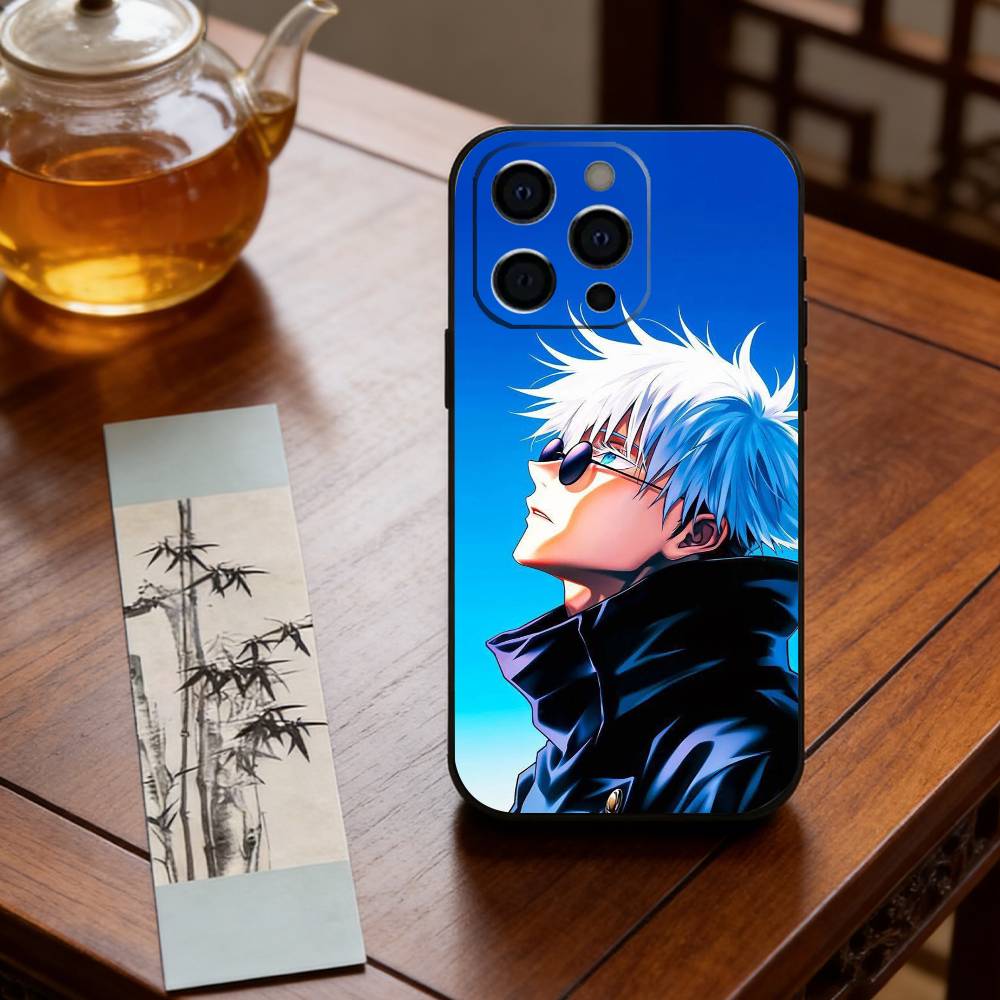 Anime J-Jujutsu Kaisen S-Satoru Gojo Phone Case Silicone Soft For IPhone 17 16 15 14 13 12 11 X XR Plus Pro Max Plus