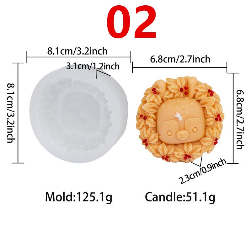 

Round Santa Penguin Silicone Mold DIY Star Snowman Designs Candles Gypsum Soap Christmas Cake Decor Handmade Gift