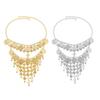 Belly Dance Metal Coins Tassel Face Chain Women Masquerade Cosplay Masque Veil Halloween Dance Party Stage Hair Accessories
