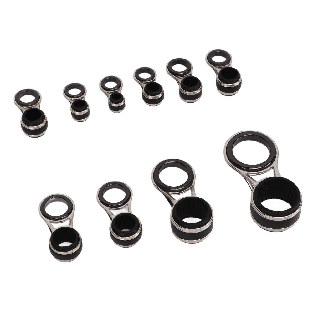 10PCS Stainless Steel Fishing Rod Guide Rings Ceramic Fishing Rod Tip Repair Kit  Fishing Rod Repair