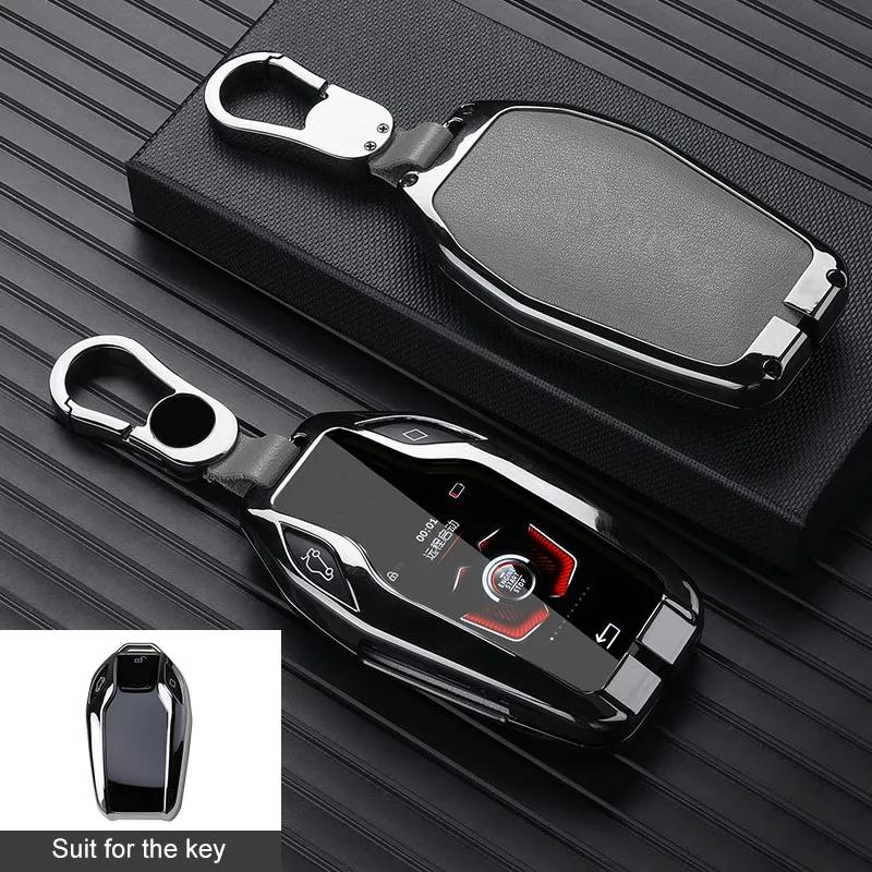 Zinc Alloy for BMW G30 G12 G11 G32 G31 5 7 Series I8 I15 G01 X3 X4 G02 G05 X5 G07 X7 LED Display Smart Remote Car Key Case Cover