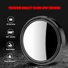 2Pcs Blind Spot Mirror 360 Degree Adjustable HD Glass and ABS Housing Convex Round Stick On Mirror