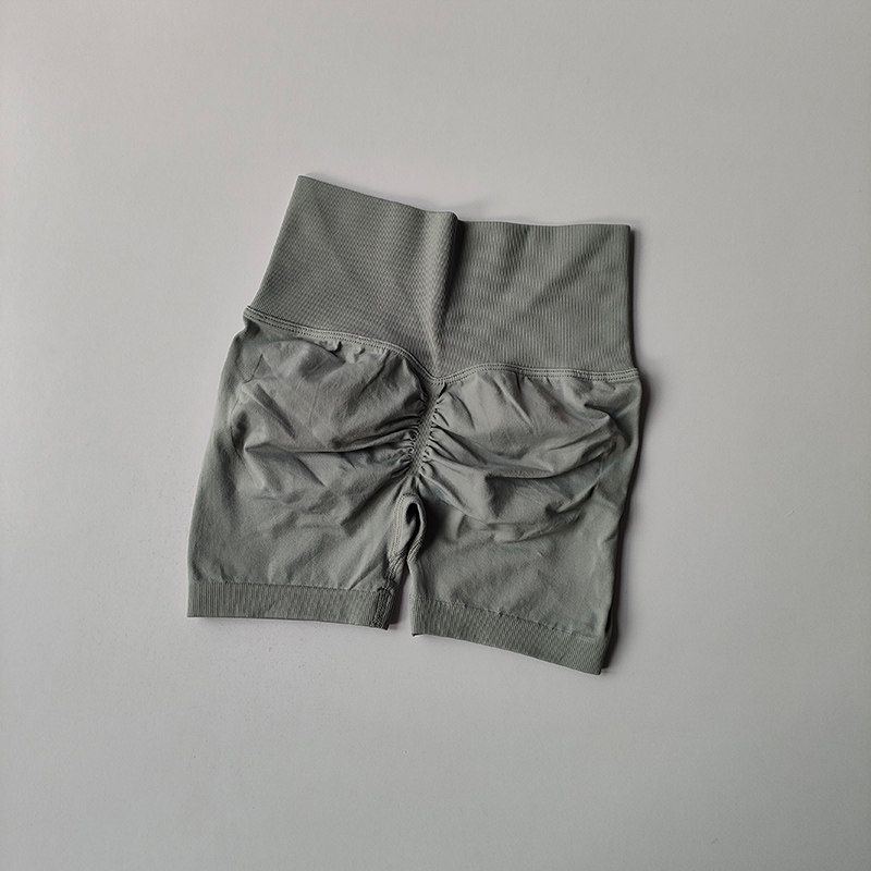 Fashion Peach Hip Lifting Sport Shorts Women's High Waist Abdominal-Shaping Slimming Running Training Hip-Showing Quick-Drying Three-Point Tights