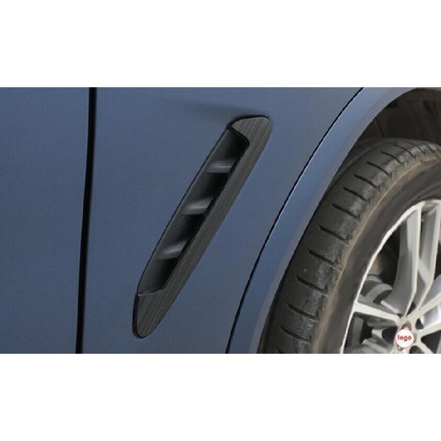 For BMW X3 G01 18-24 Black Steel Side Fender Air Wing Vent Cover Trim 2PCS