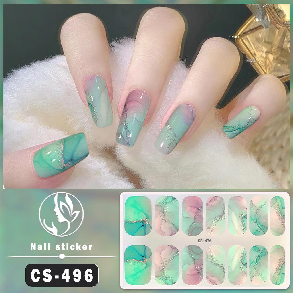 Waterproof Gel Nail Polish Film Stickers with Jumping Color Effects