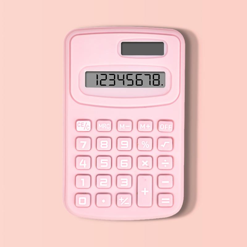 Compact Solid Color Mini Calculator K888 for Office Use