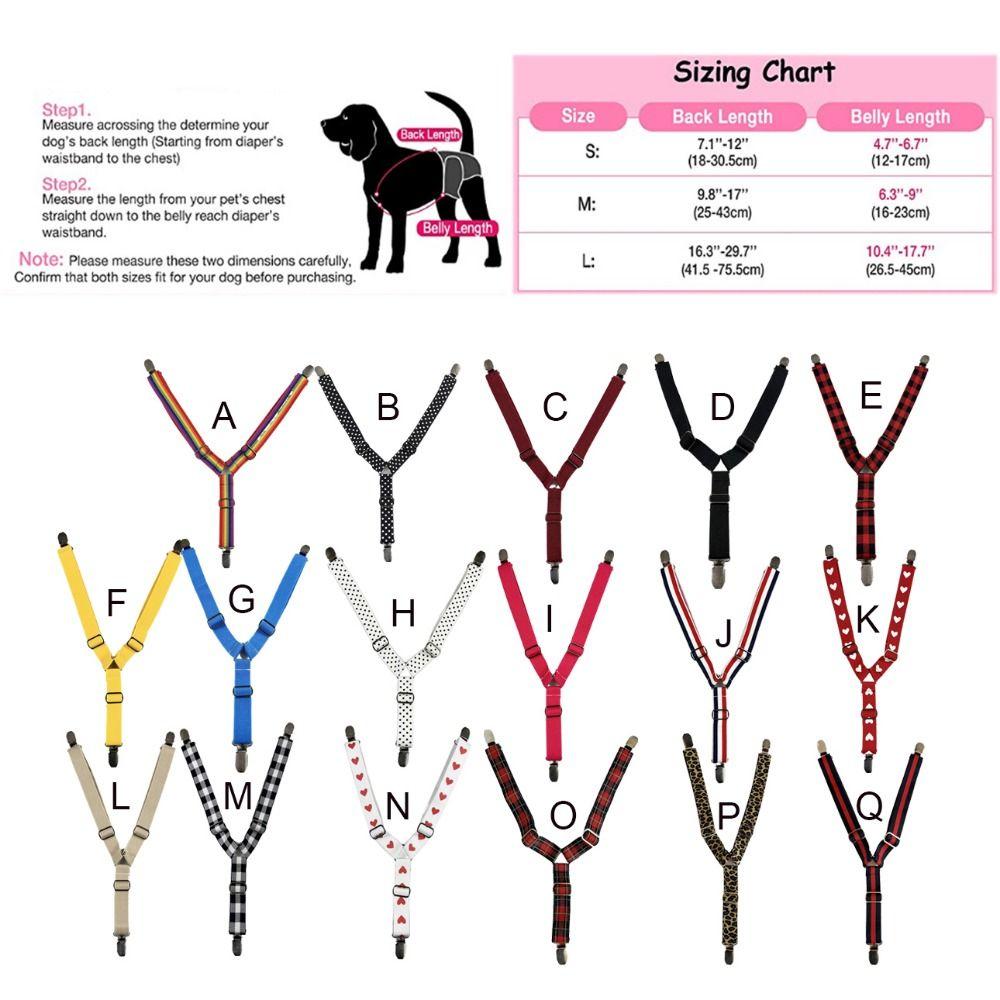 Adjustable Dog Suspender Anti-drop Strap Dog Diaper Keeper Suspender For Pet Pant Skirt Clothes