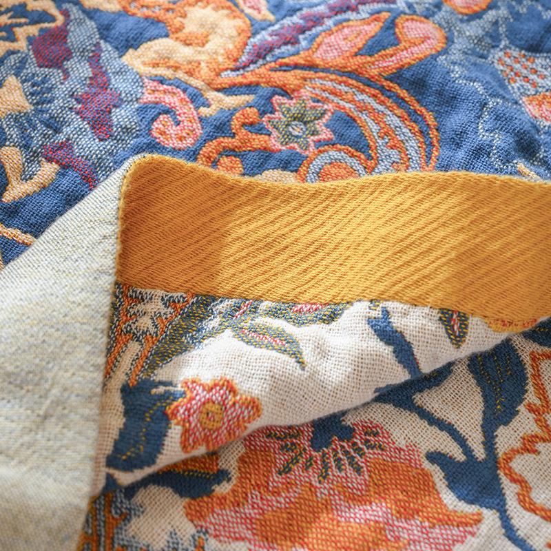100% Cotton Blanket, Starry Night Throw, Four-Ply Gauze Sheet, Reversible Blanket