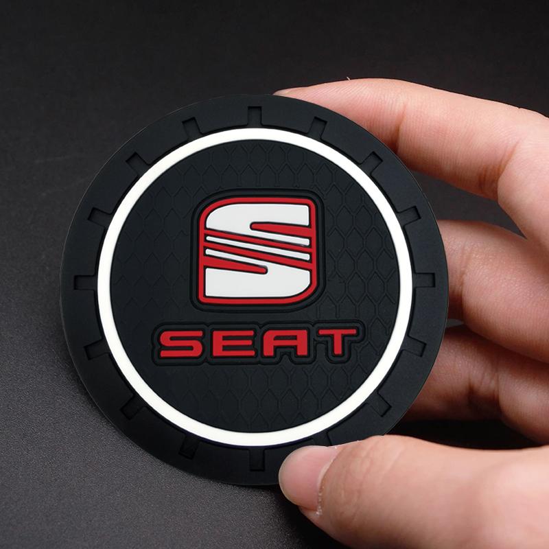 Podložka do držáku nápojů do auta Protiskluzová podložka pod tácek pro Seat Leon FR Altea Ibiza Toledo Cordoba Arona Ateca Alhambra MK3